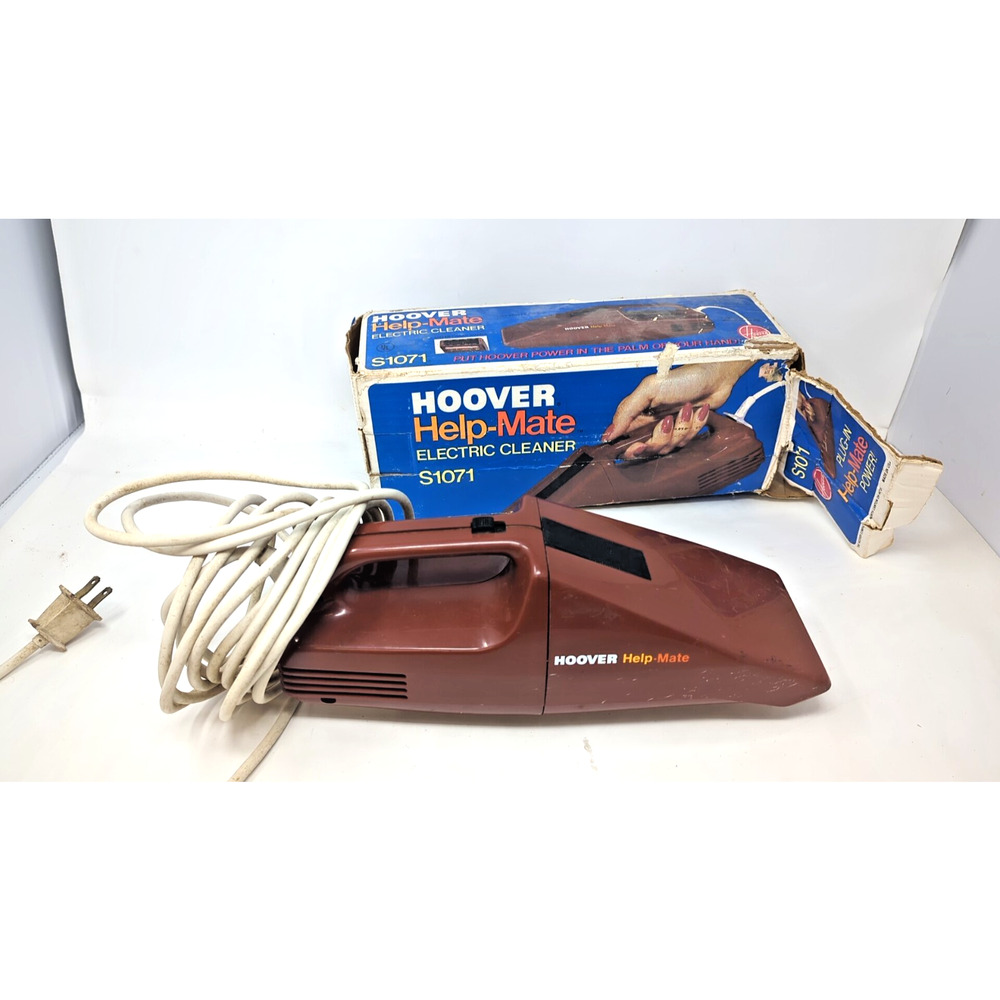 Vintage Hoover Help Mate Vacuum Cleaner S1071 Dust Buster w/ Box Tested works
